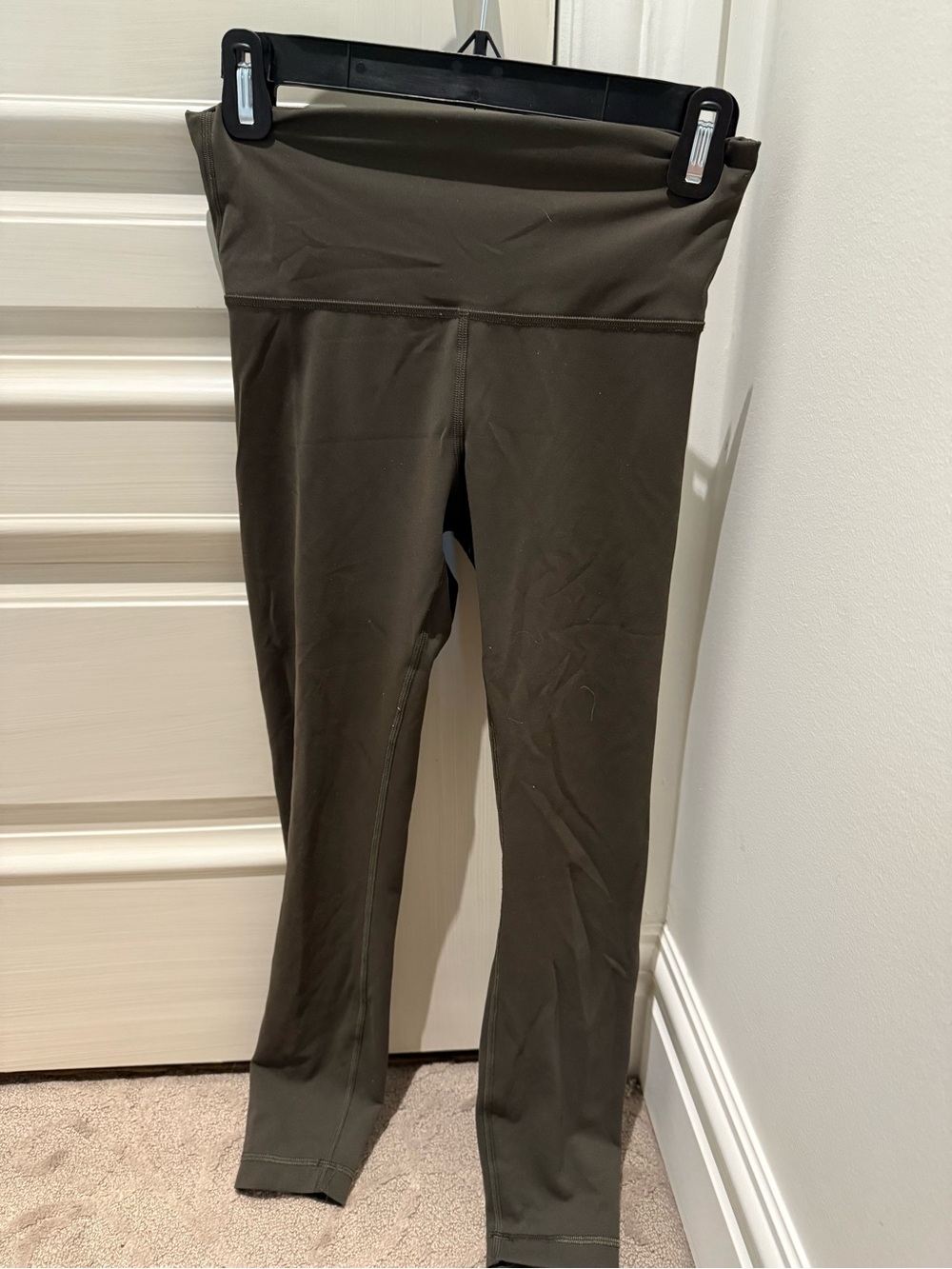 Lululemon High-Waist Olive Green Leggings